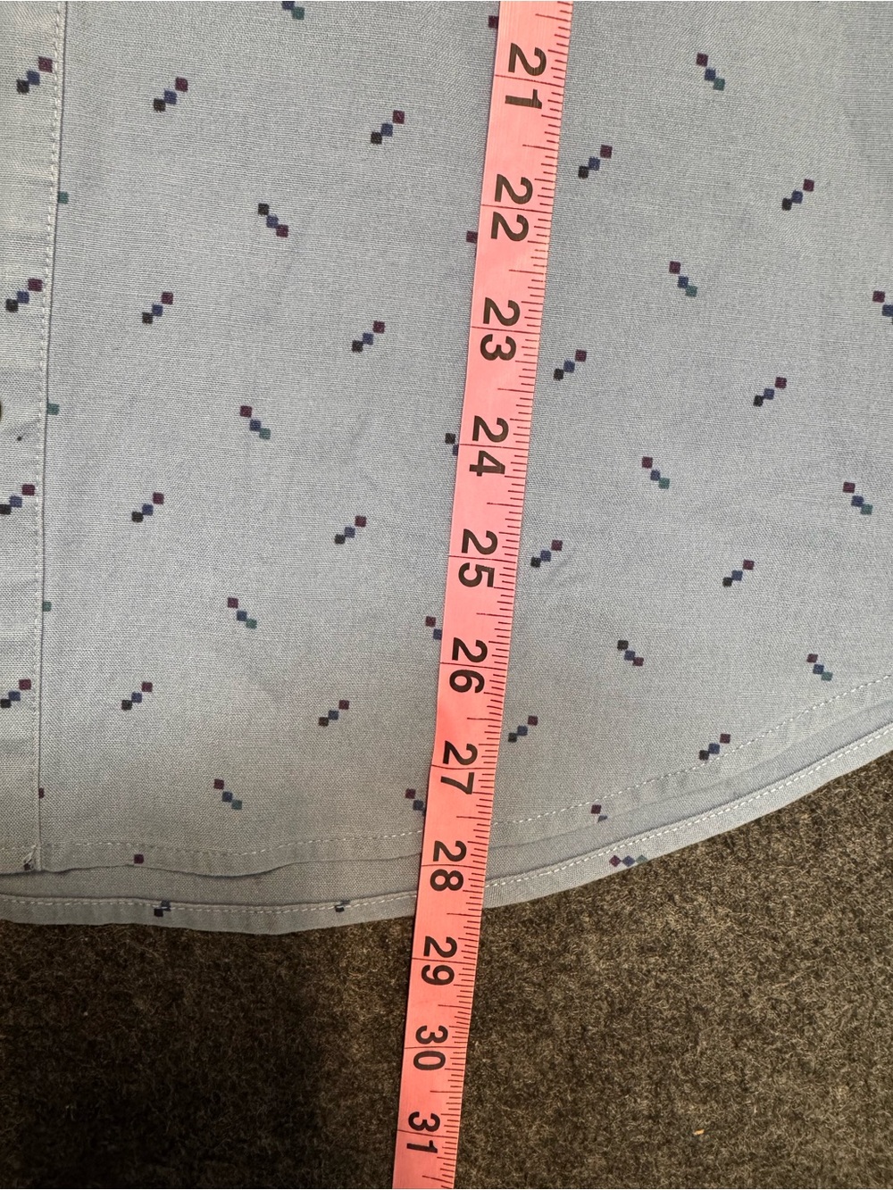 LULULEMON Commission Men's Shirt Blue Geo Dots Allover Print Button Up L - Picture 5 of 5